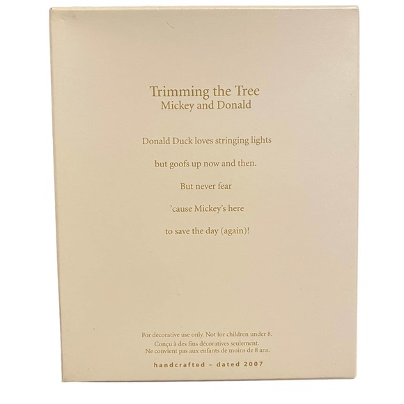 NIB Disney Hallmark Ornament Timing The Tree Mickey Mouse & Donald Duck - Picture 2 of 2